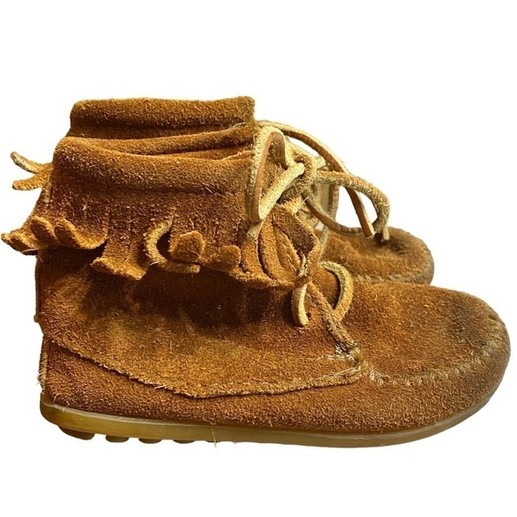Minnetonka Brown Tramper Boot Size 8 Toddler Kids - Picture 2 of 8